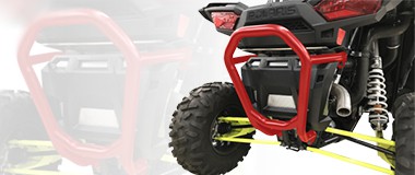 Closeup of a Polaris RZR sport UTV