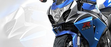 Closeup of a Suzuki GSX-R600 sport motorcycle